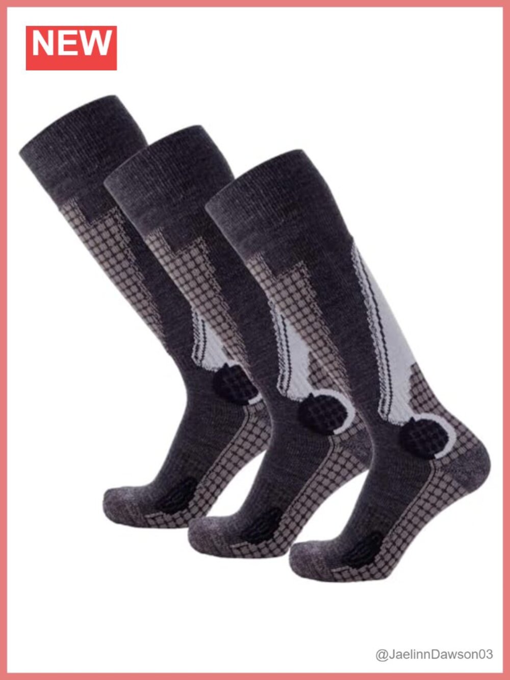 High Performance Wool Ski Socks Knee-High Merino Thermal Winter